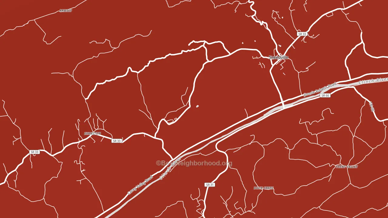Luther, TN block-group political-lean map