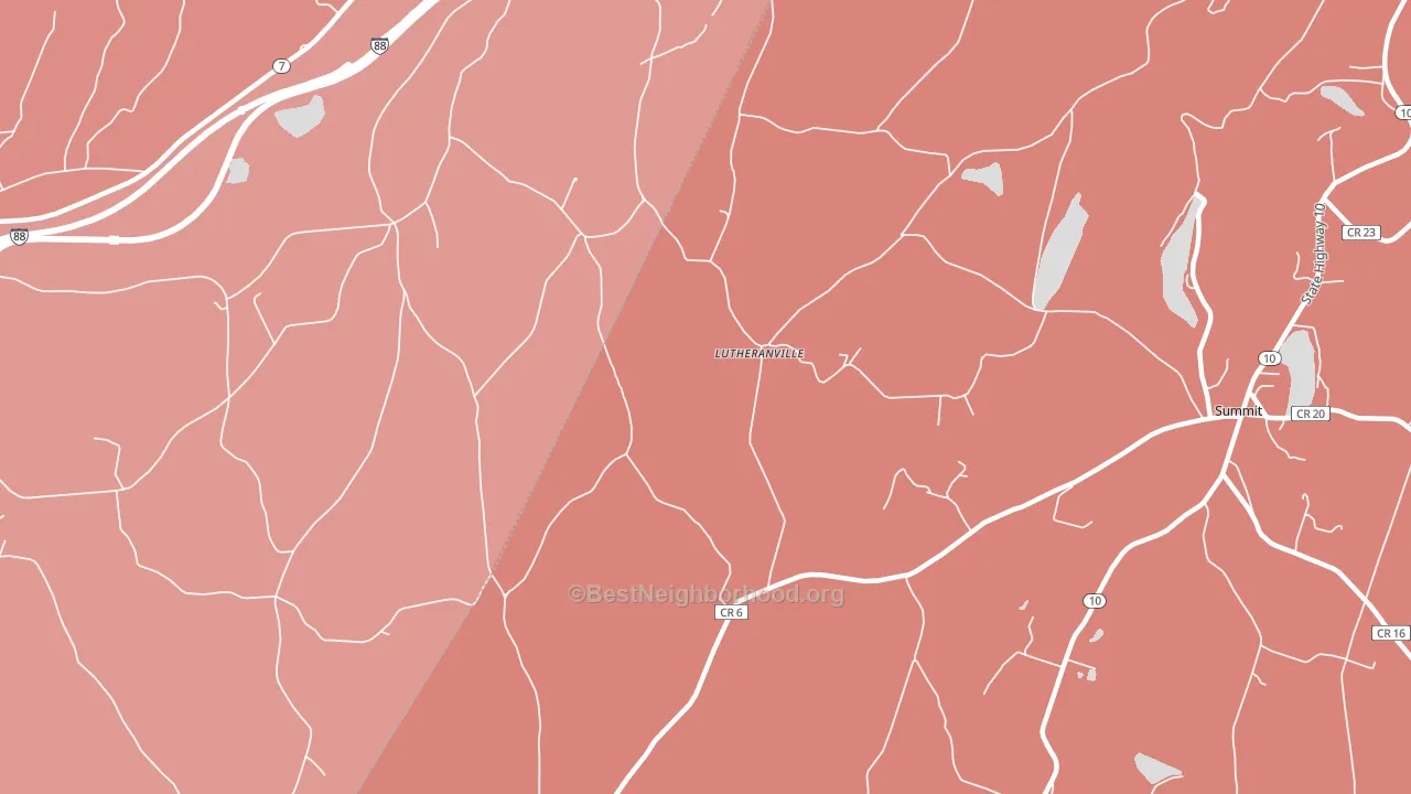 Lutheranville, NY block-group political-lean map