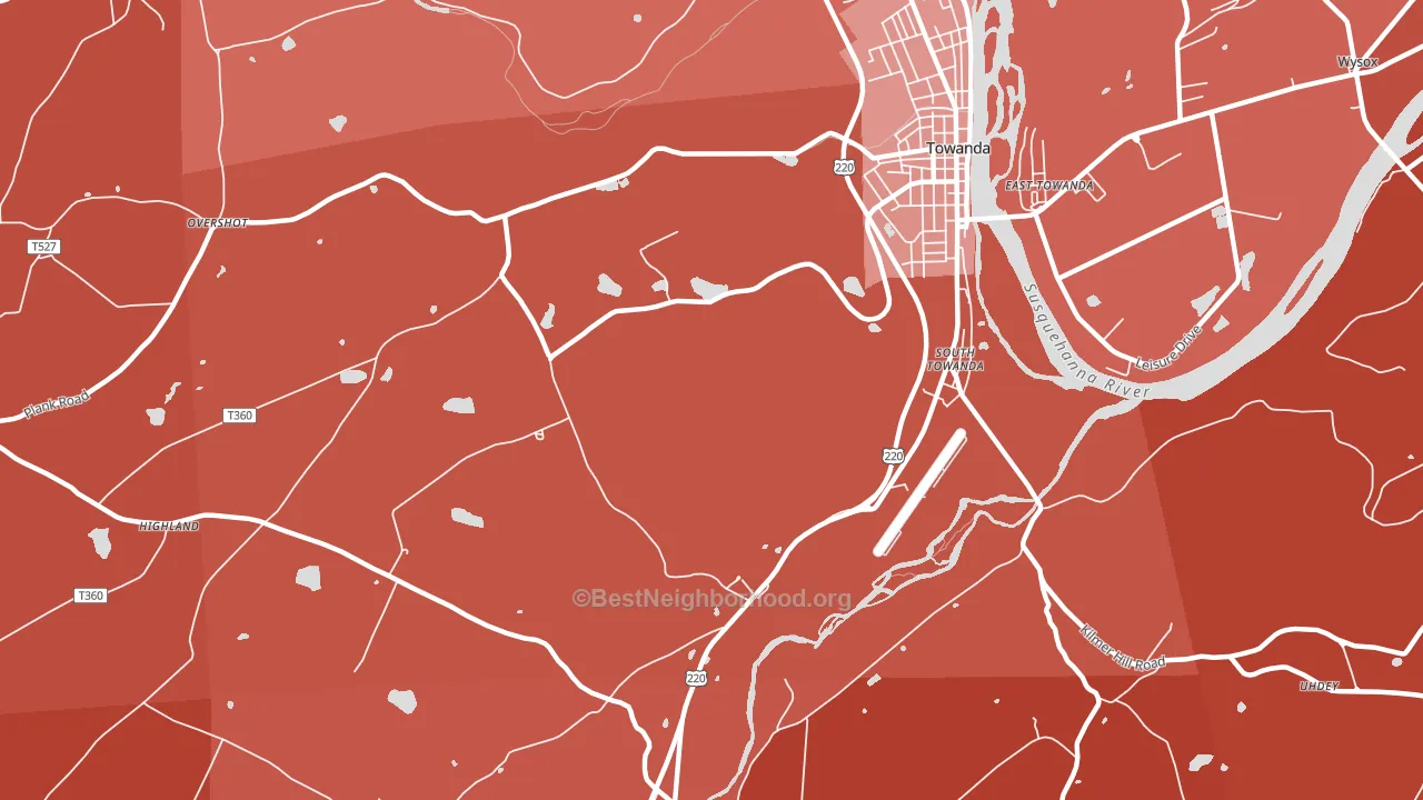Luthers Mills, PA block-group political-lean map
