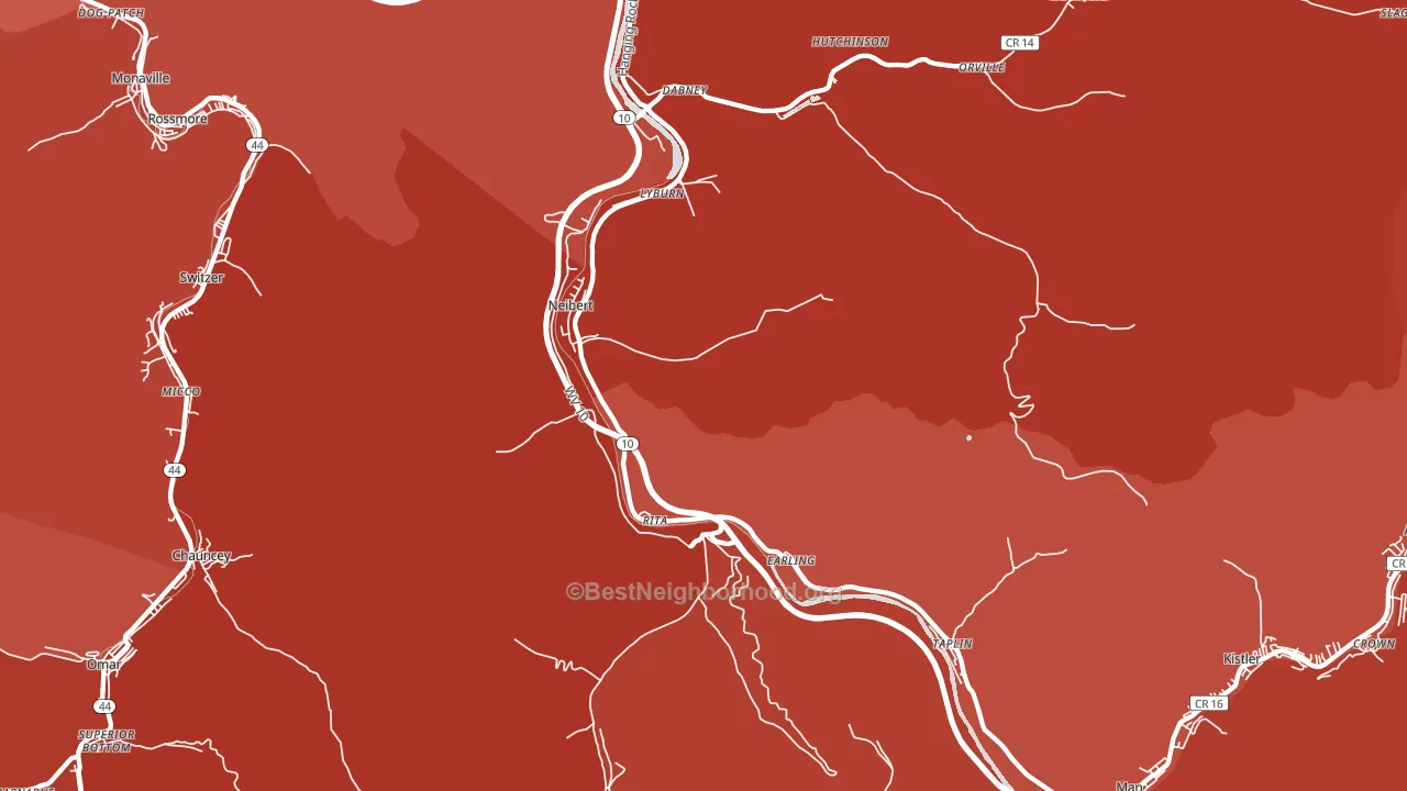 Lyburn, WV block-group political-lean map