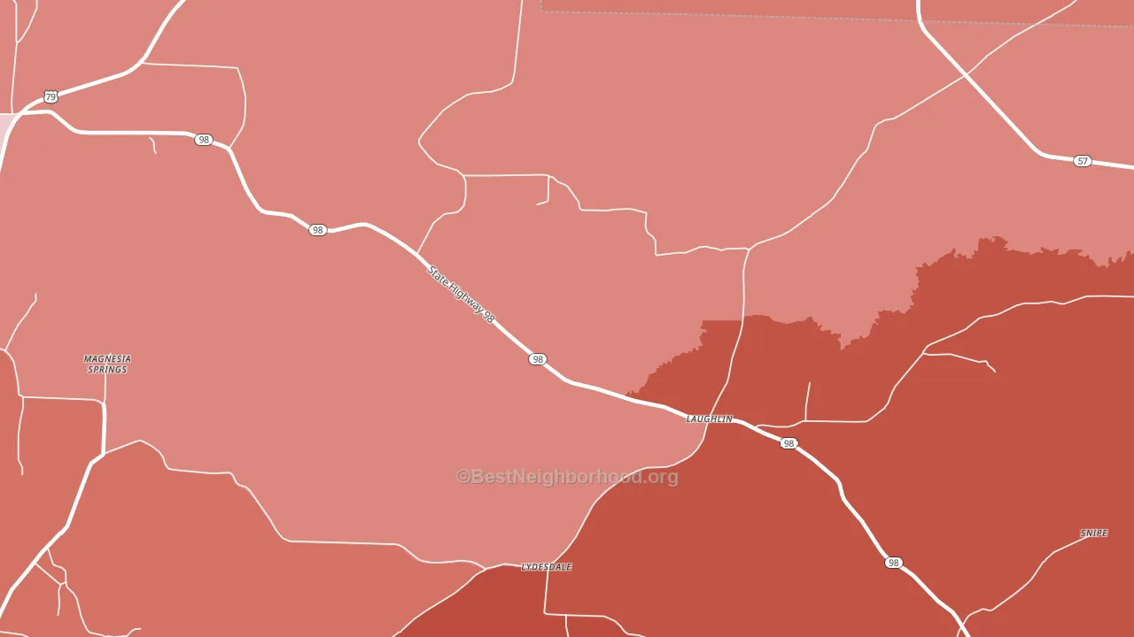 Lydesdale, AR block-group political-lean map