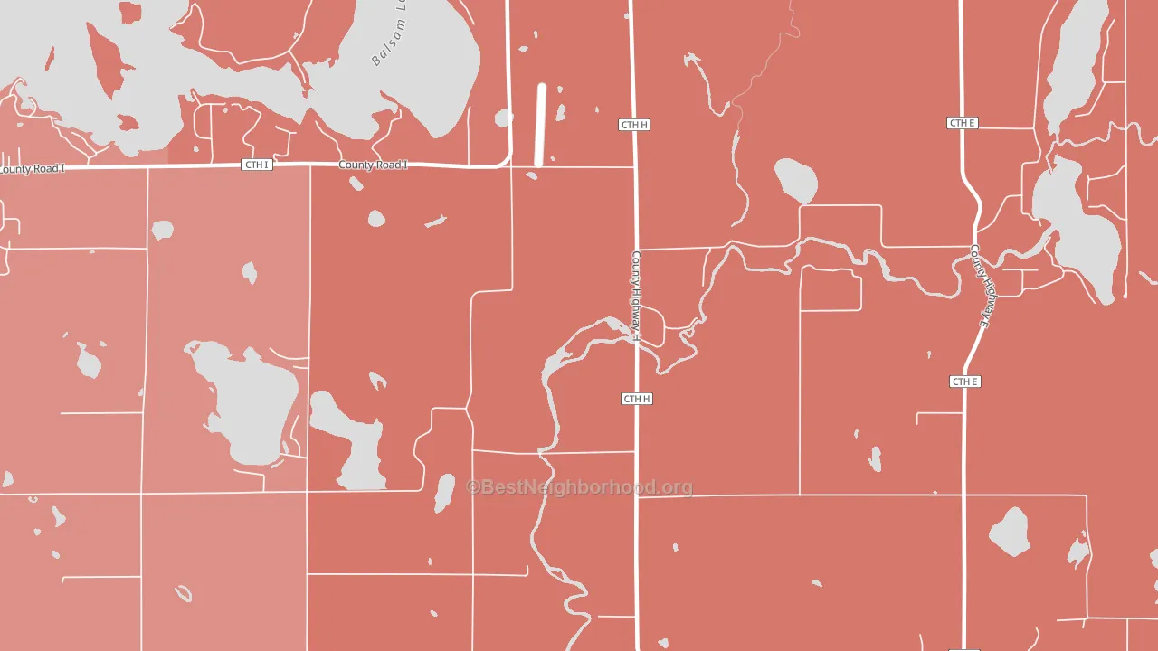 Lykens, WI block-group political-lean map