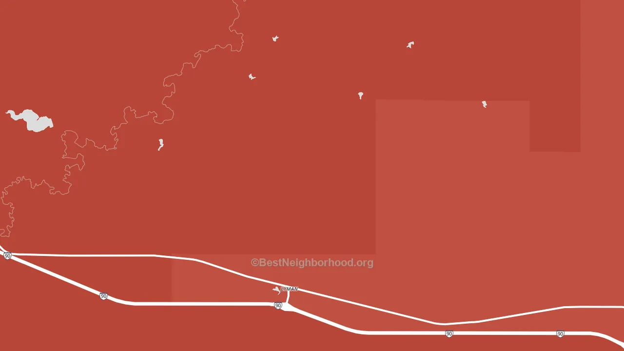 Lyman, SD block-group political-lean map