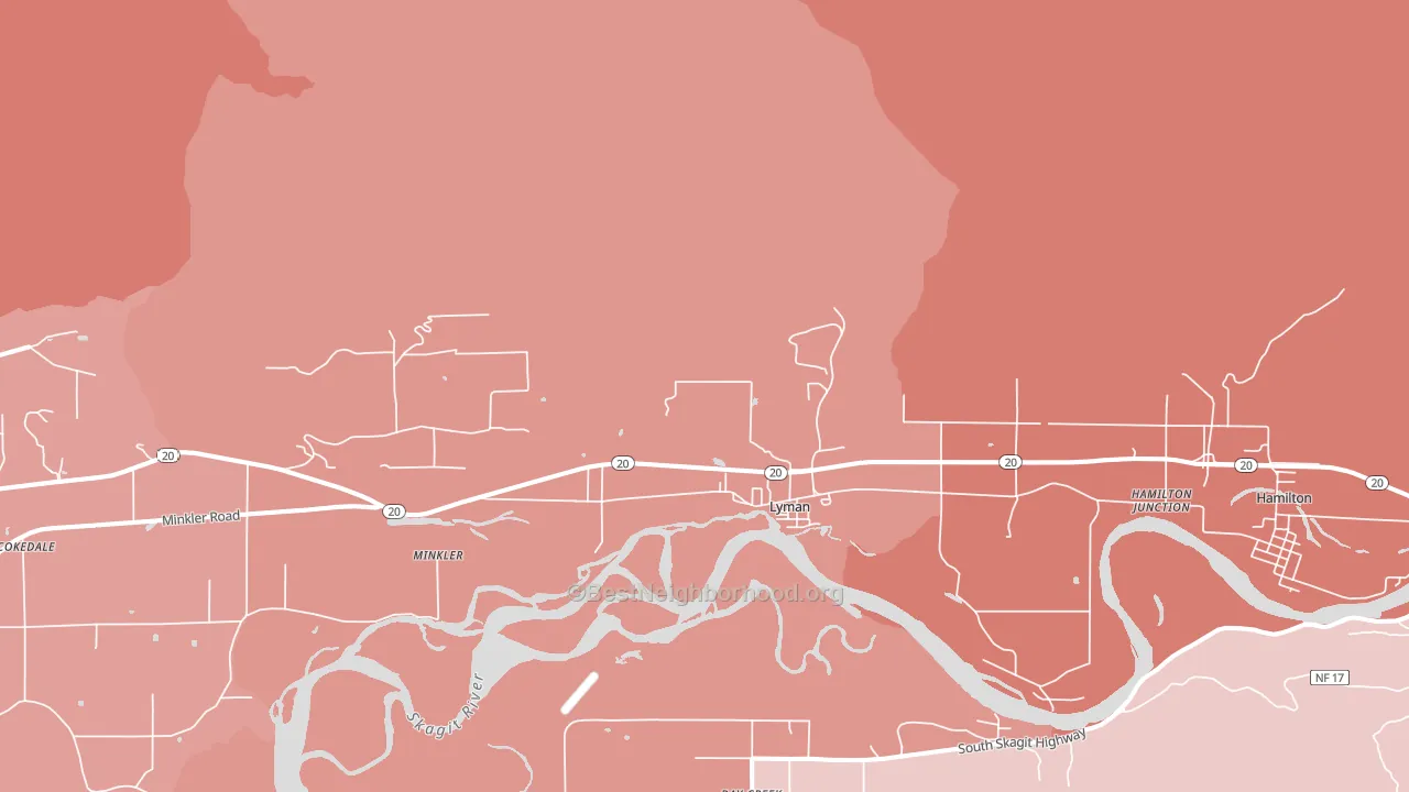 Lyman, WA block-group political-lean map