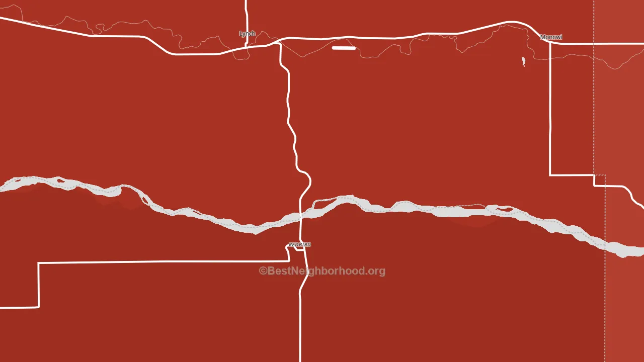 Lynch, NE block-group political-lean map