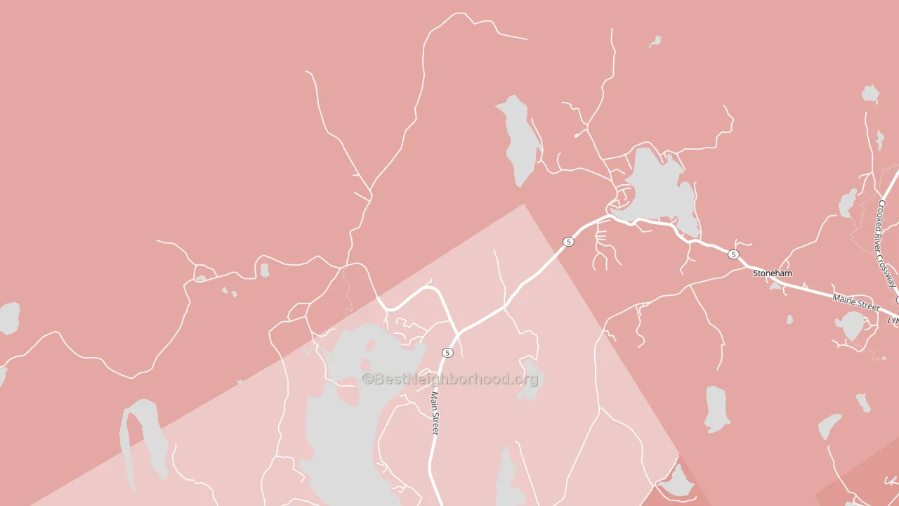 Lynchville, ME block-group political-lean map