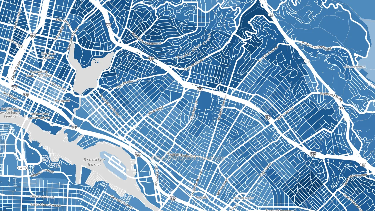 Lynn-Highland Park, Oakland, CA block-group political-lean map