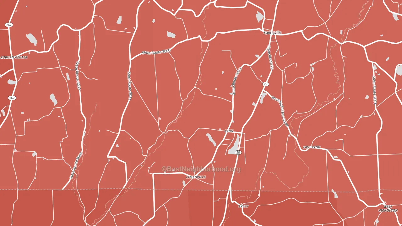 Lynn, PA block-group political-lean map
