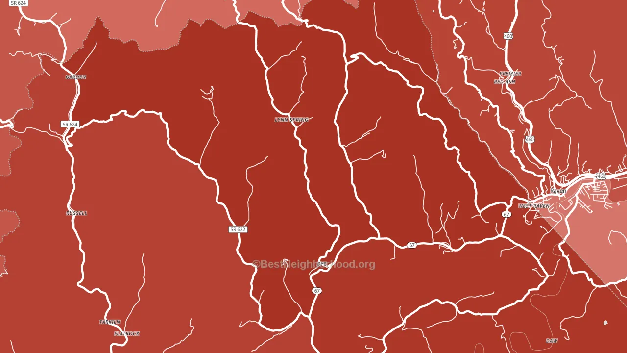Lynn Spring, VA block-group political-lean map