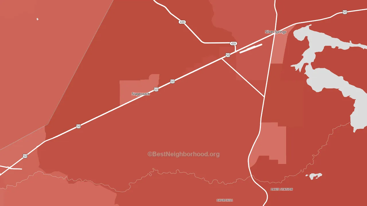 Lyon County, NV block-group political-lean map
