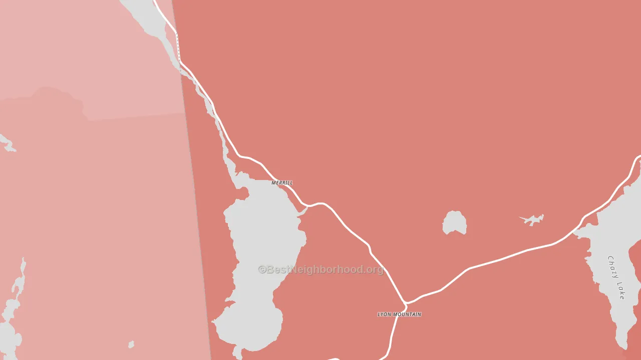 Lyon Mountain, NY block-group political-lean map