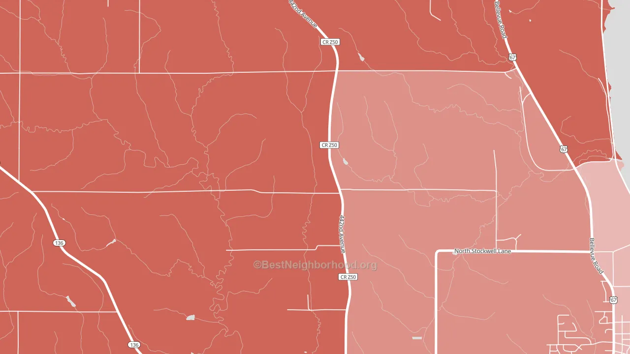 Lyons, IA block-group political-lean map