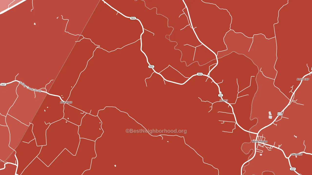 Lyons, KY block-group political-lean map