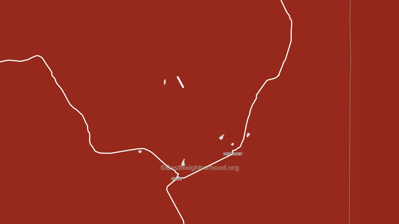Lysite, WY block-group political-lean map