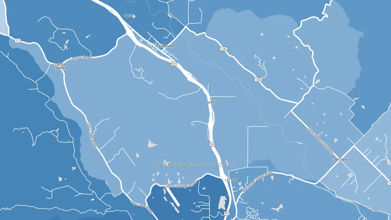 Lytton, CA block-group political-lean map