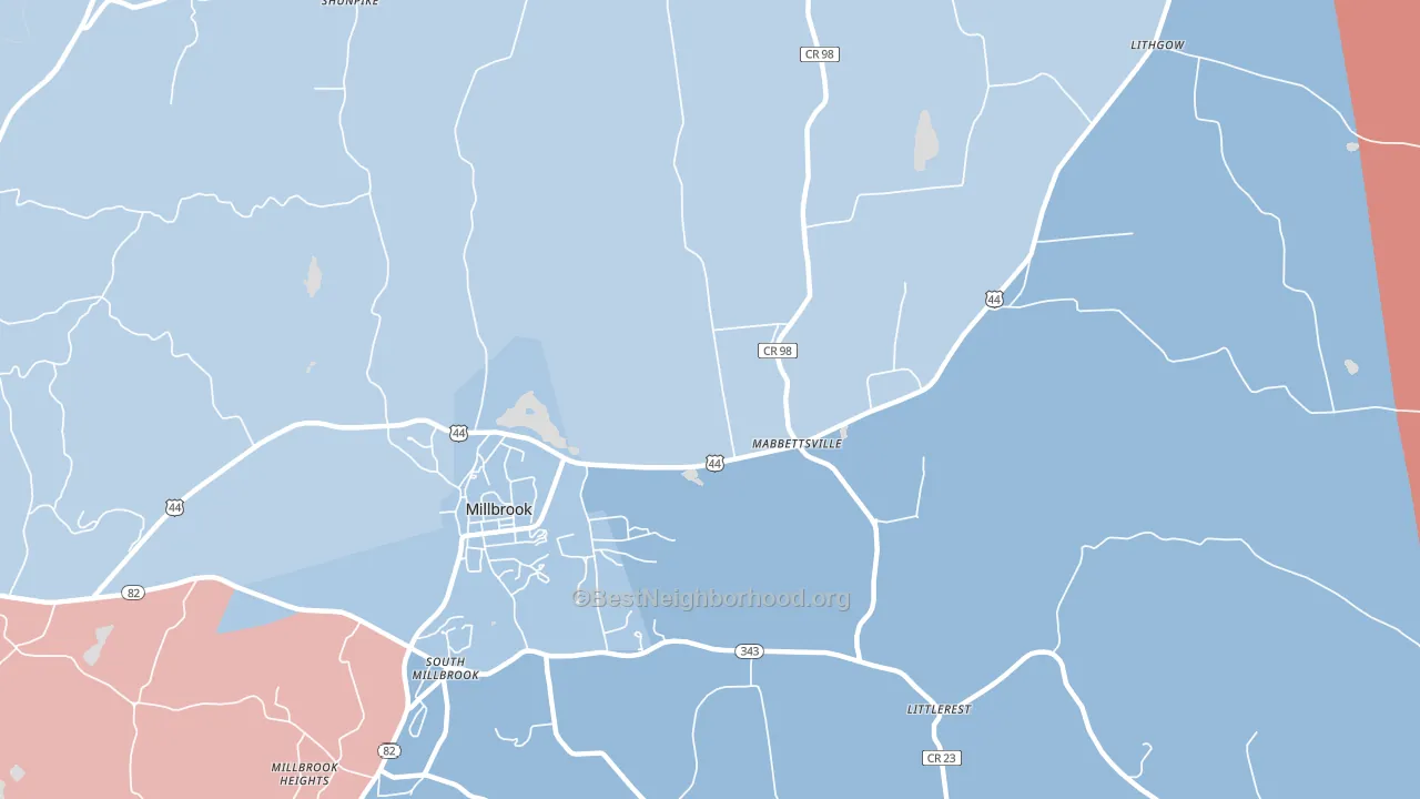 Mabbettsville, NY block-group political-lean map