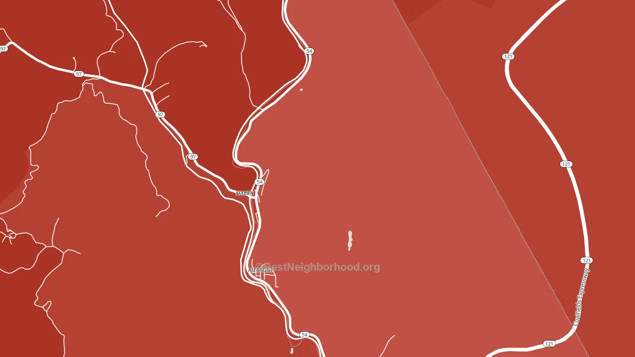 Maben, WV block-group political-lean map