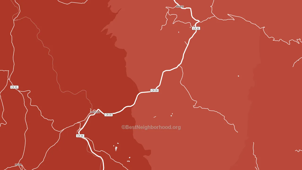 Mabie, WV block-group political-lean map