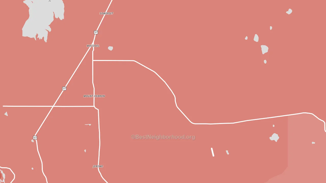 Macdoel, CA block-group political-lean map
