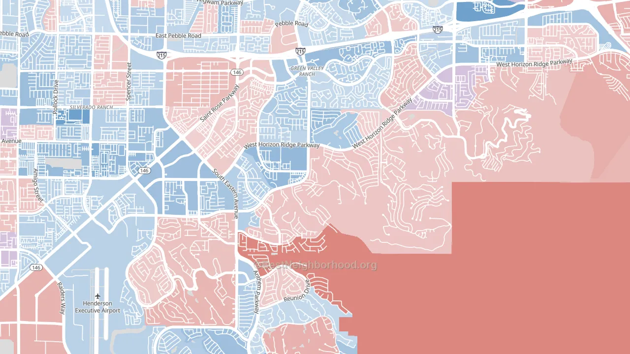 Macdonald Ranch, Henderson, NV block-group political-lean map