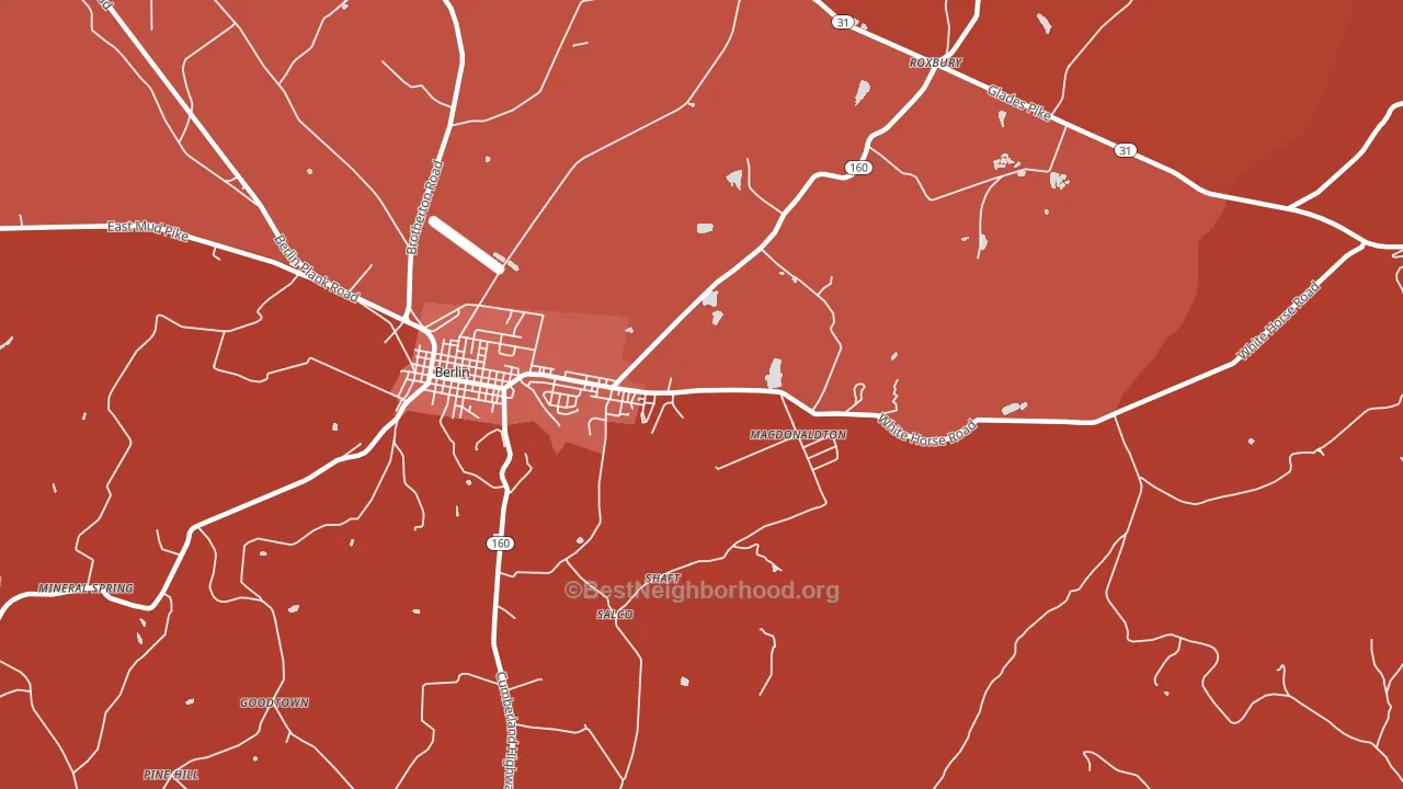 Macdonaldton, PA block-group political-lean map