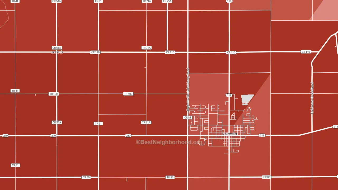 Macedon, OH block-group political-lean map