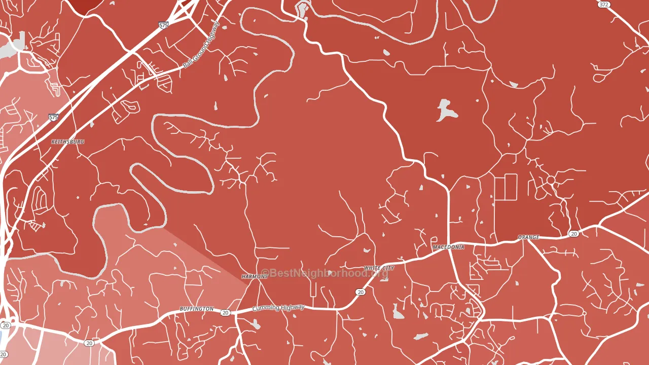 Macedonia, GA block-group political-lean map