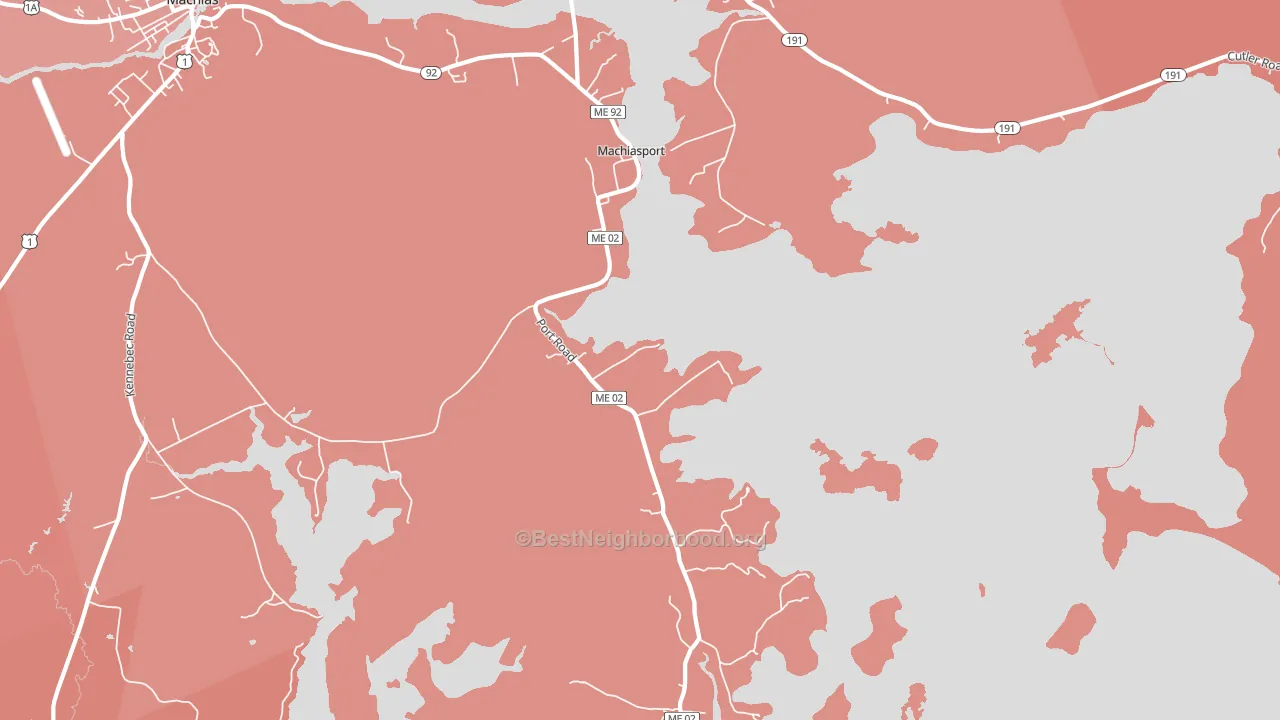 Machiasport, ME block-group political-lean map