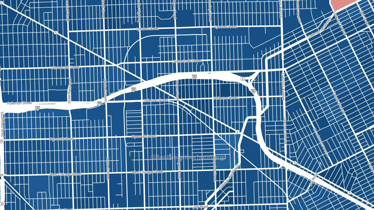 MacKenzie, Detroit, MI block-group political-lean map