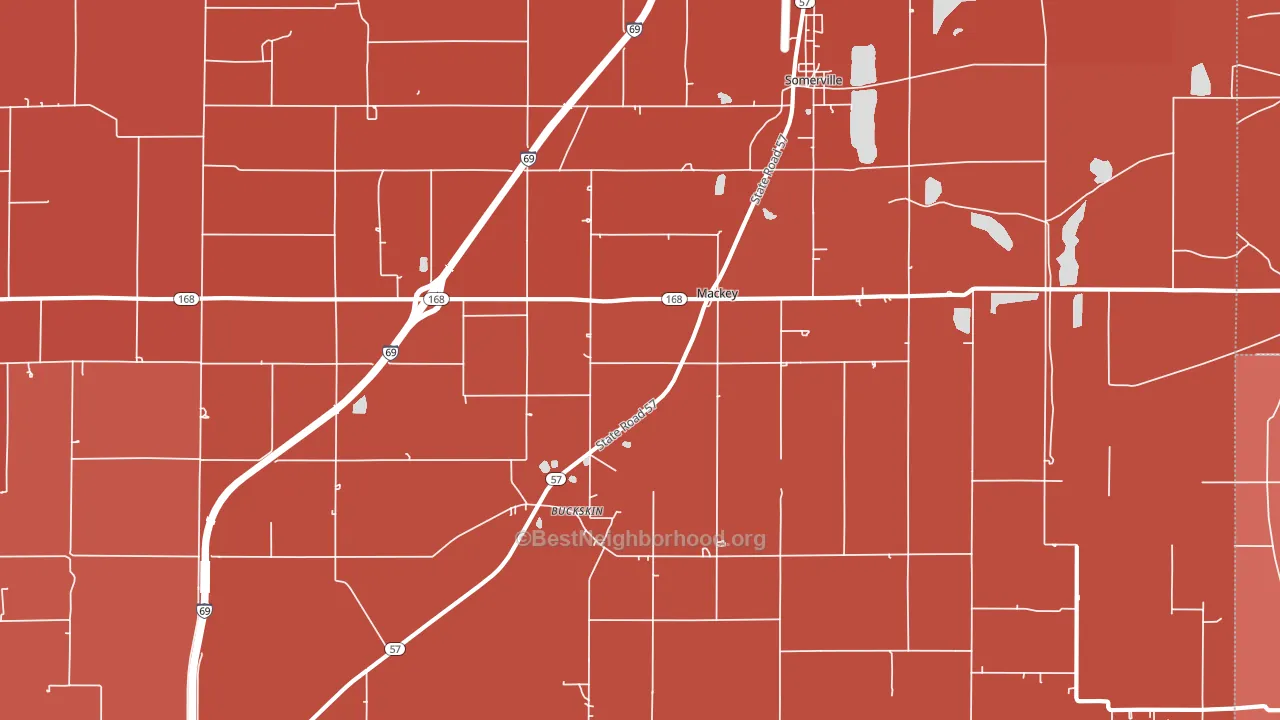 Mackey, IN block-group political-lean map