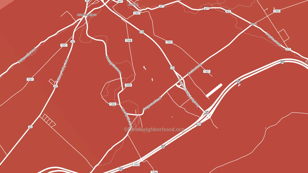 Mackeyville, PA block-group political-lean map