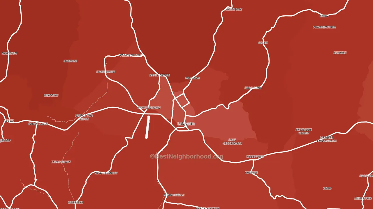 Macon County, TN block-group political-lean map