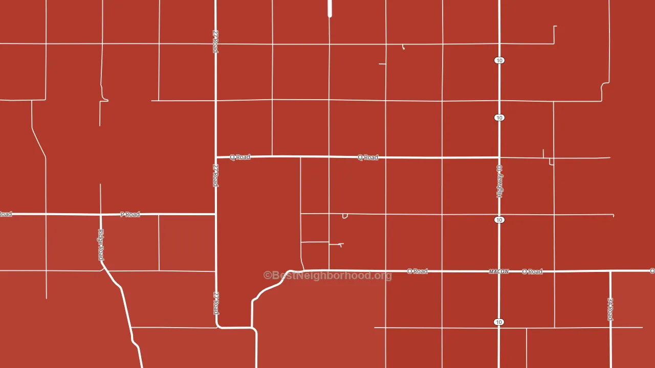 Macon, NE block-group political-lean map