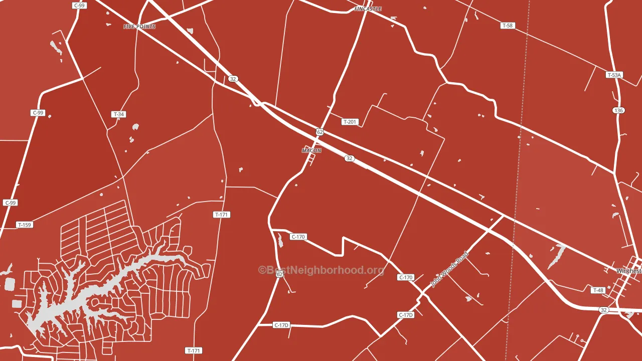 Macon, OH block-group political-lean map