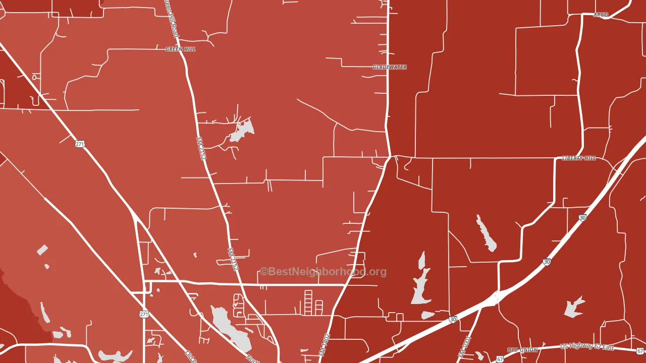Macon, TX block-group political-lean map
