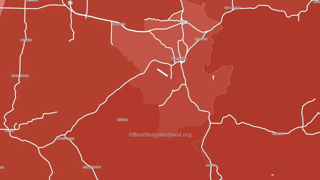 Madison County, AR block-group political-lean map