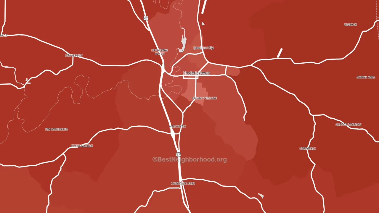Madison County, MO block-group political-lean map