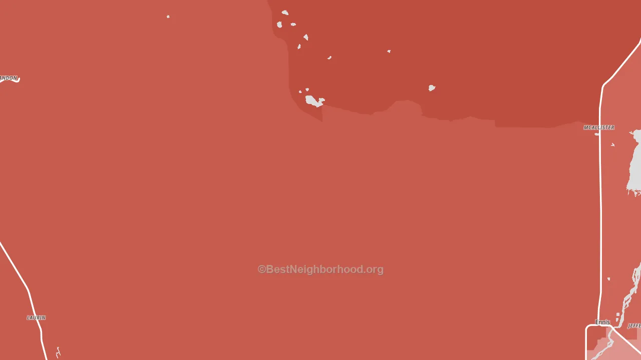 Madison County, MT block-group political-lean map