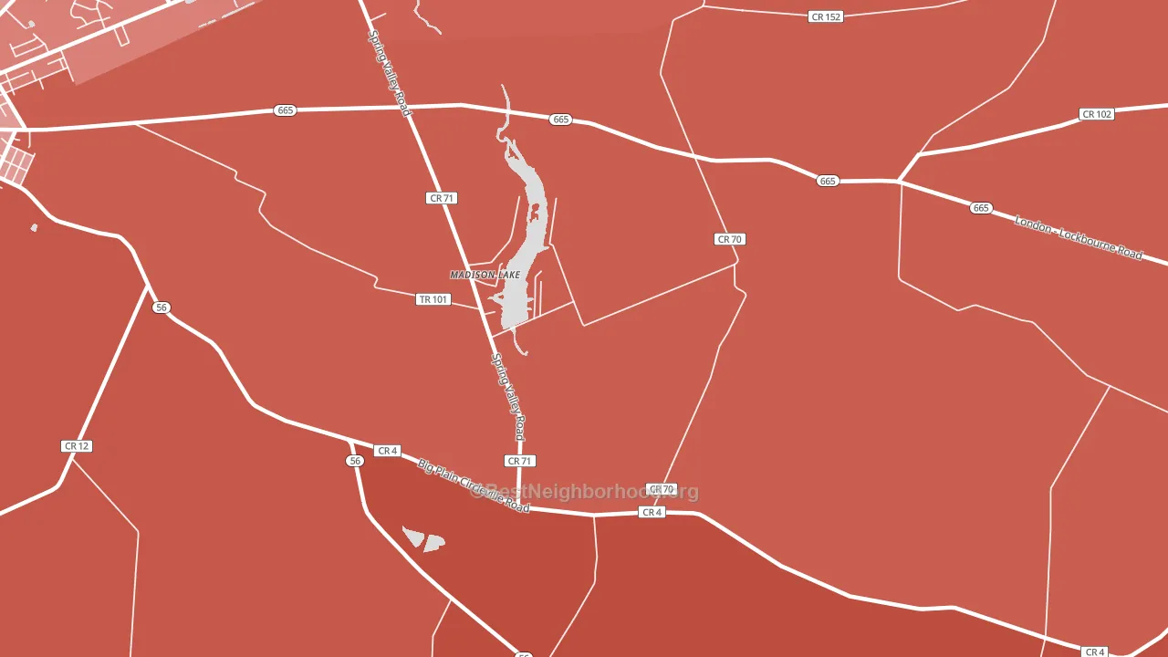 Madison Lake, OH block-group political-lean map