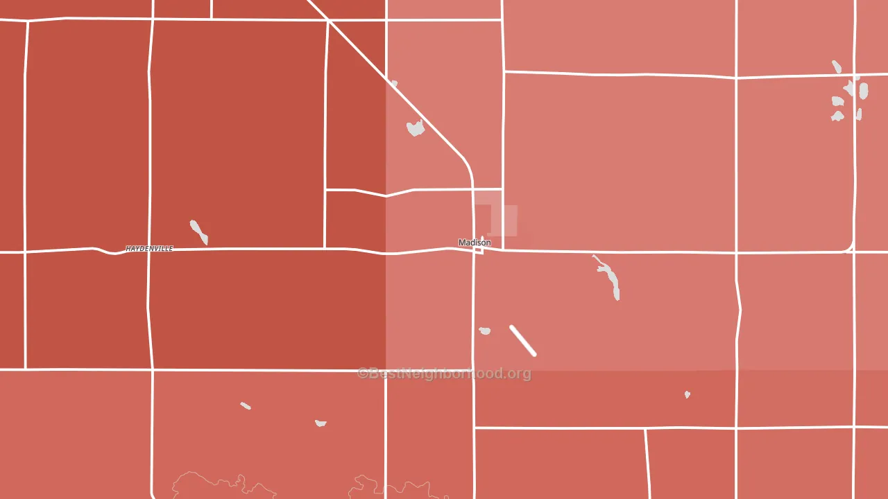 Madison, MN block-group political-lean map