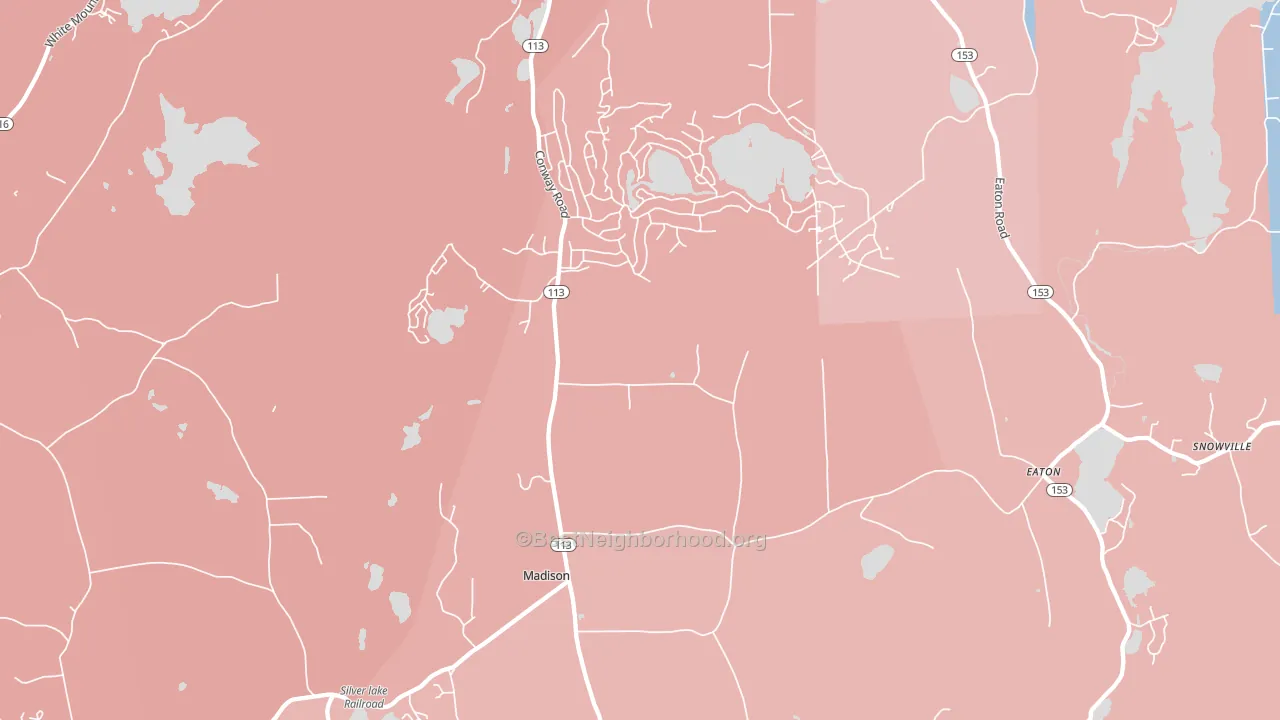 Madison, NH block-group political-lean map