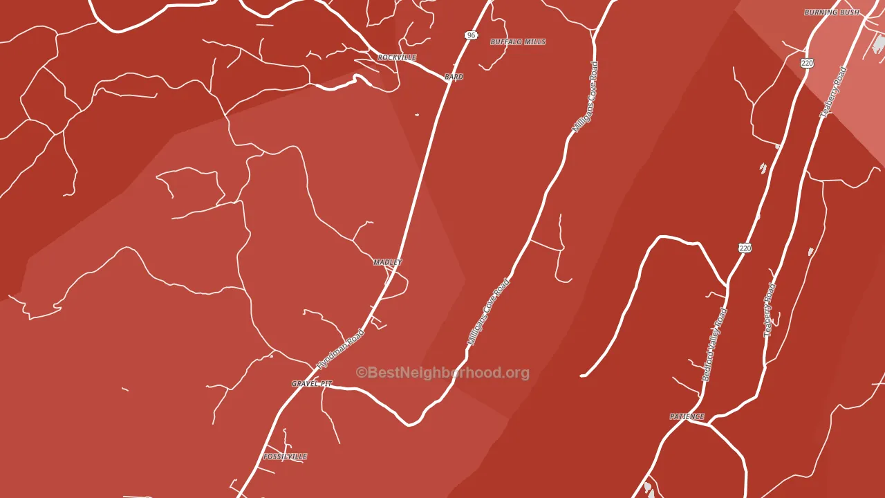 Madley, PA block-group political-lean map