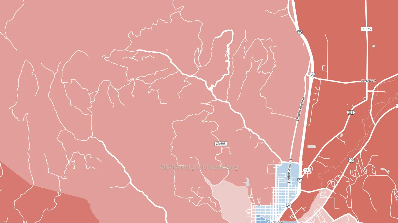 Madrid, CO block-group political-lean map