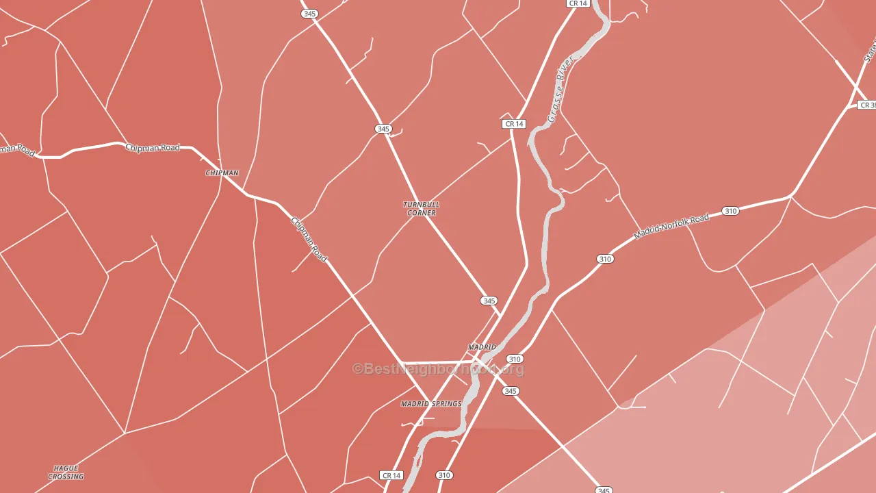 Madrid, NY block-group political-lean map