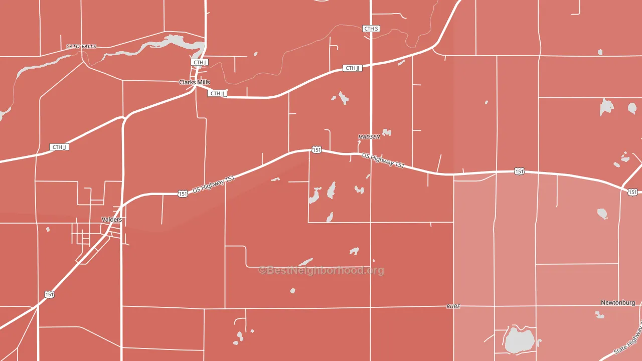 Madsen, WI block-group political-lean map