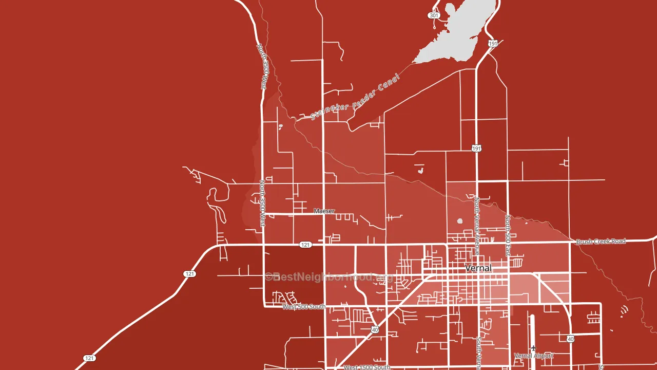 Maeser, UT block-group political-lean map