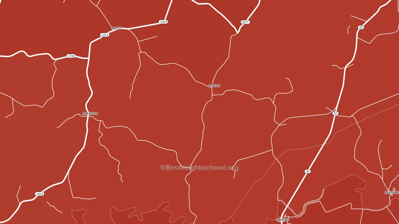Magan, KY block-group political-lean map