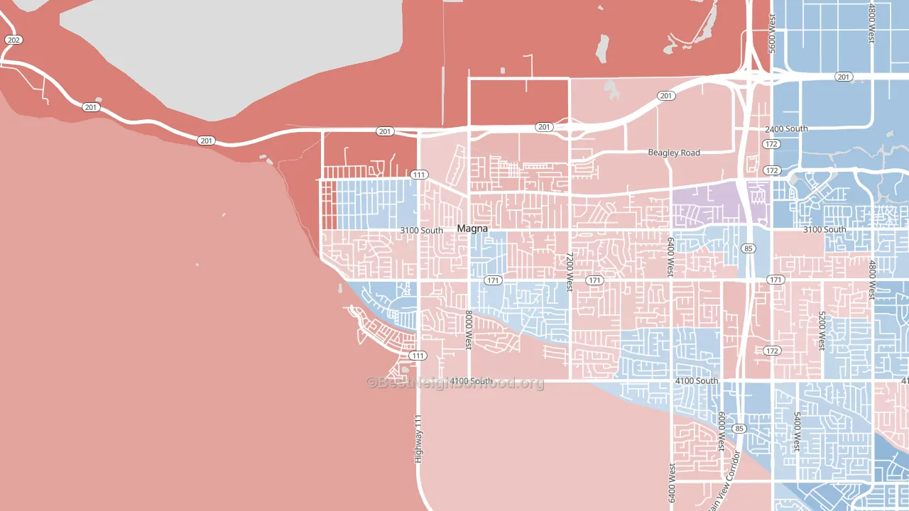 Magna, UT block-group political-lean map