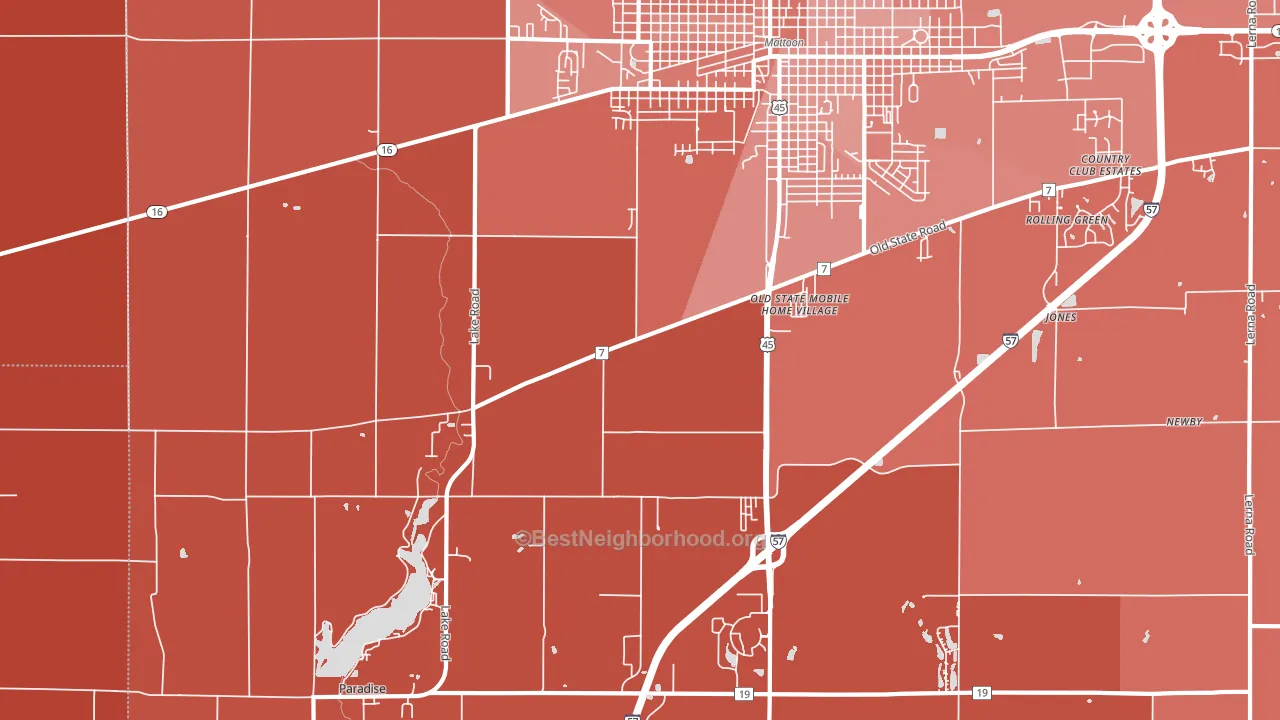 Magnet, IL block-group political-lean map