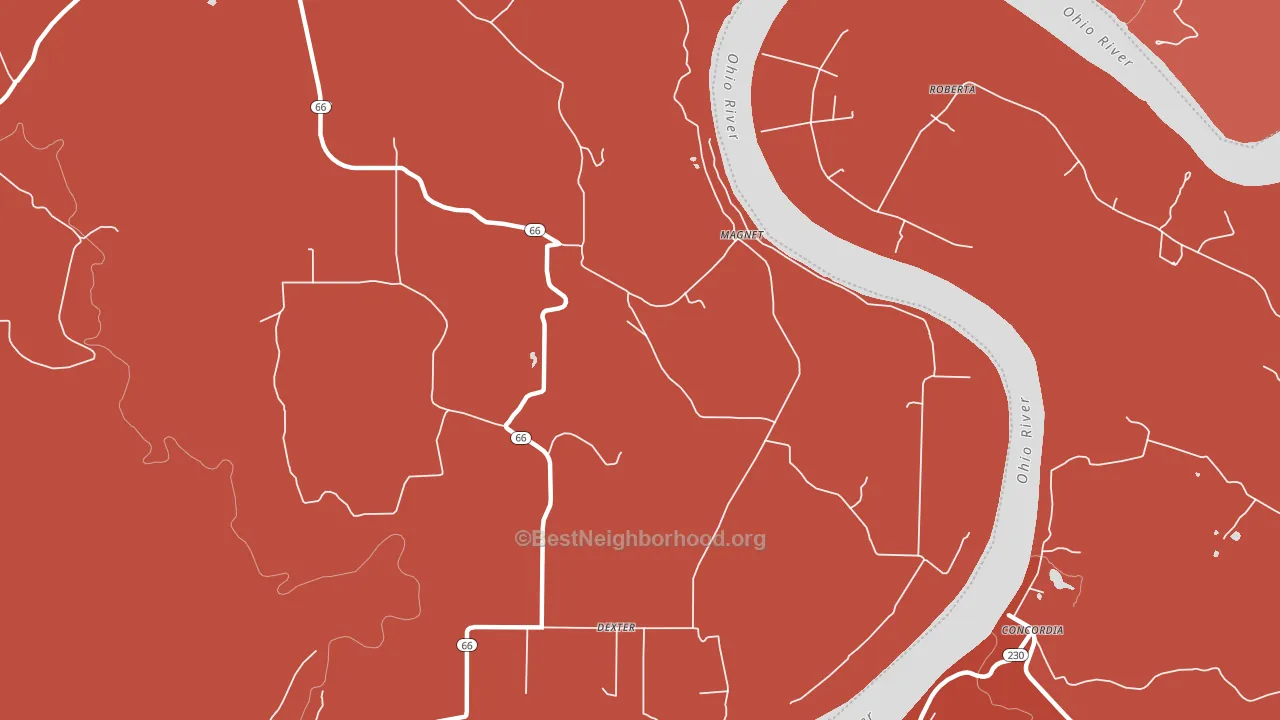 Magnet, IN block-group political-lean map